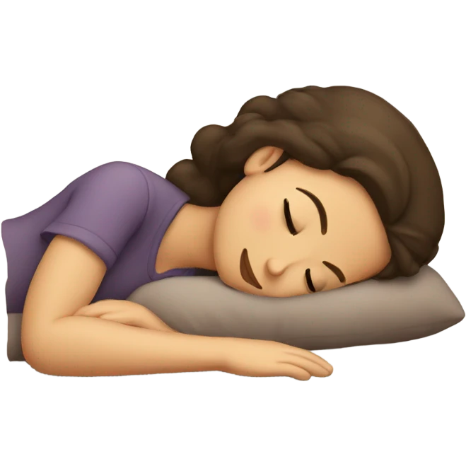 Sleeping brunette cute emoji