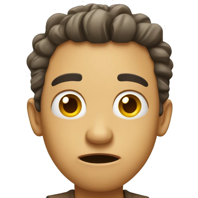 Confused but silly emoji
