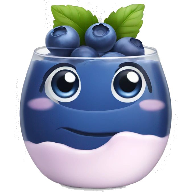 Blueberry yogurt  emoji