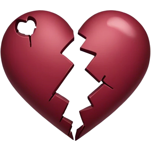 broken heart burgundy emoji