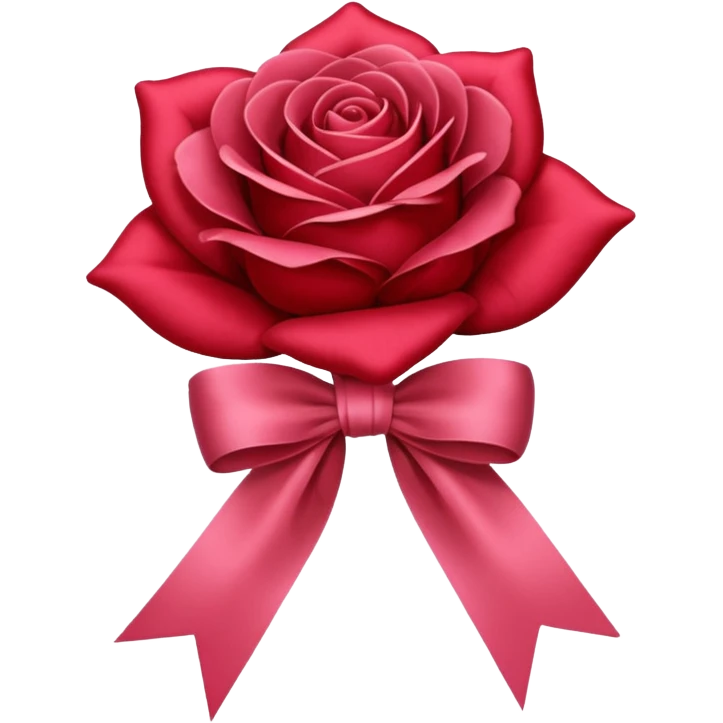 Rose flower and ribbon emoji