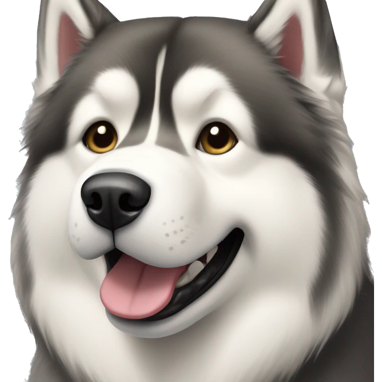 Dog alaskan malamute full-height happy emoji