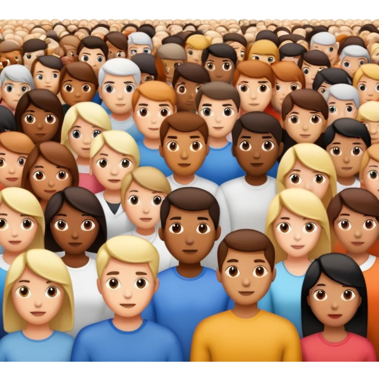 person standing out in a crowd emoji
