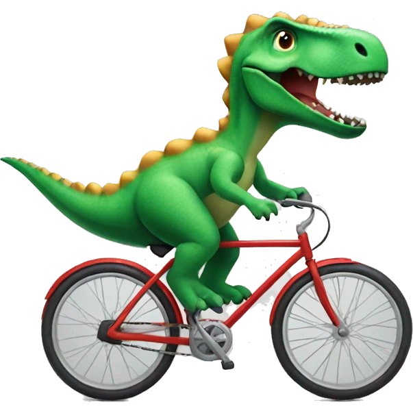 Dinosaur riding a bike  emoji