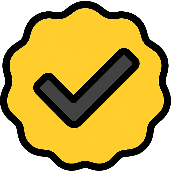 yellow verified checkmark icon emoji
