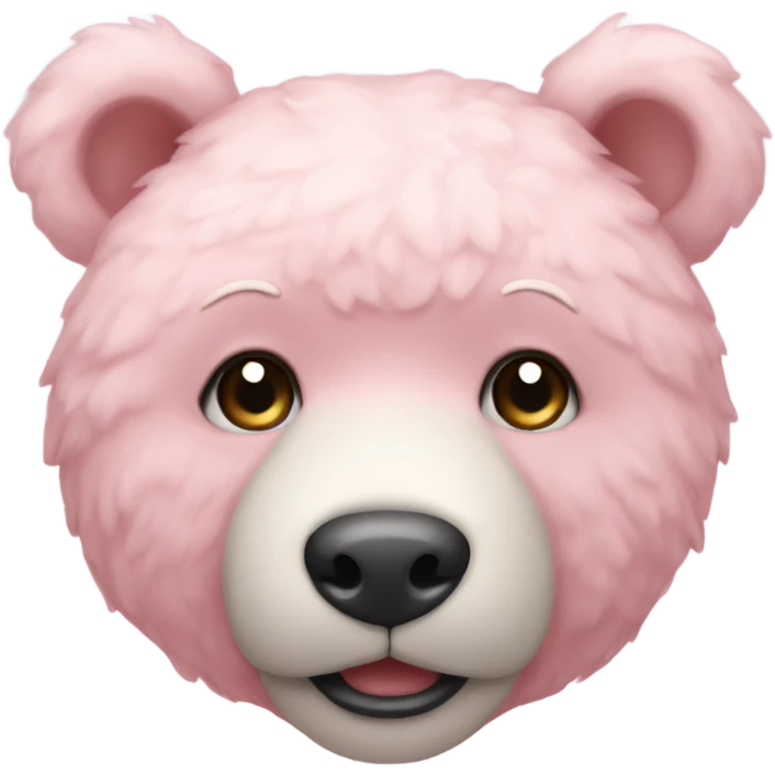 pastel pink teddy bear emoji