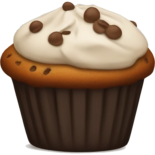 classy muffin cake brown  emoji