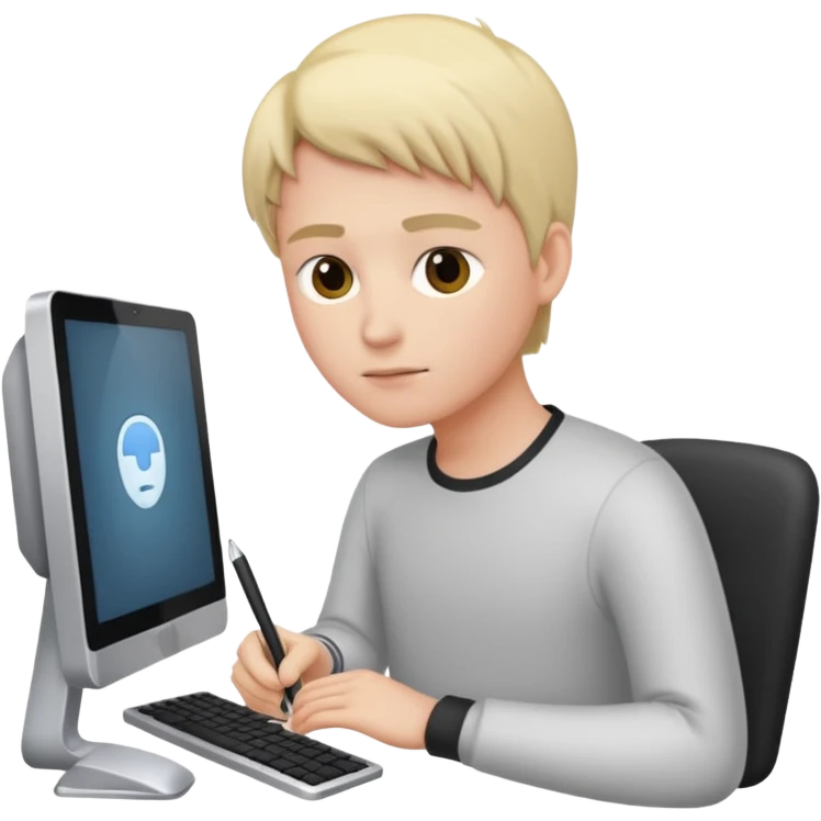 write on computer emoji