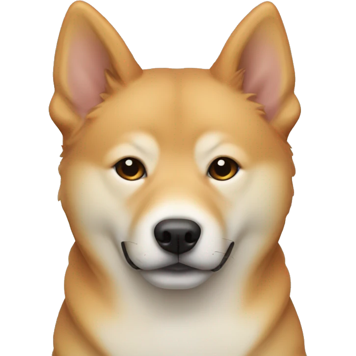 Jindo dog with tortoise shell coloring, without any white fur emoji