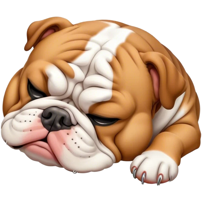 Bulldog sleeping  emoji