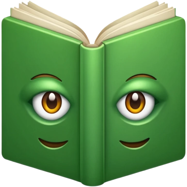 e livros em tons de verde musgo emoji