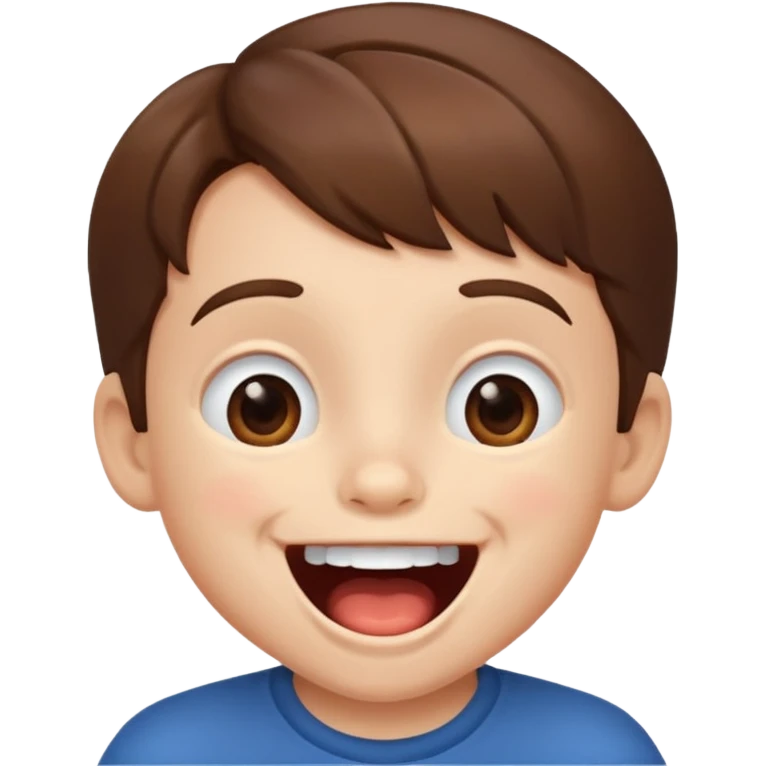 little boy laugh her mouth wide open emoji