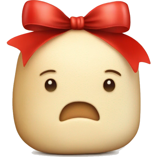 Sourdough starter with red bow  emoji