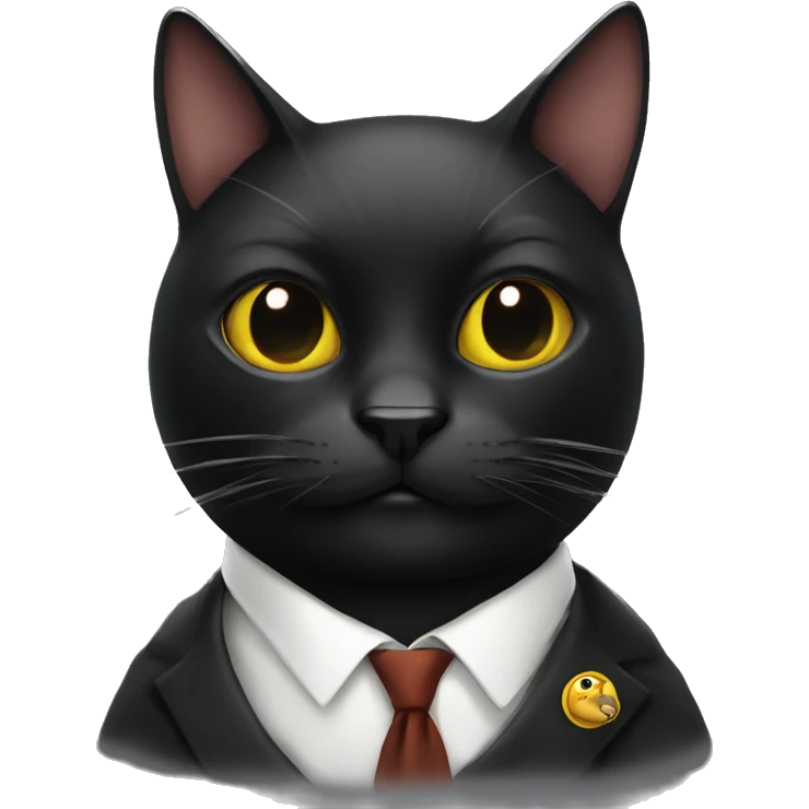 black cat smoking cigar emoji