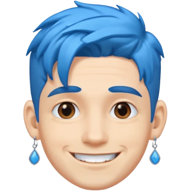 blue haired man with earrings emoji