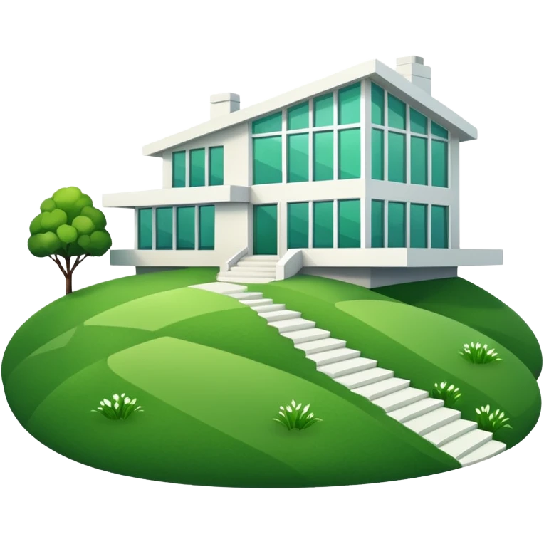 modern house on te hill emoji