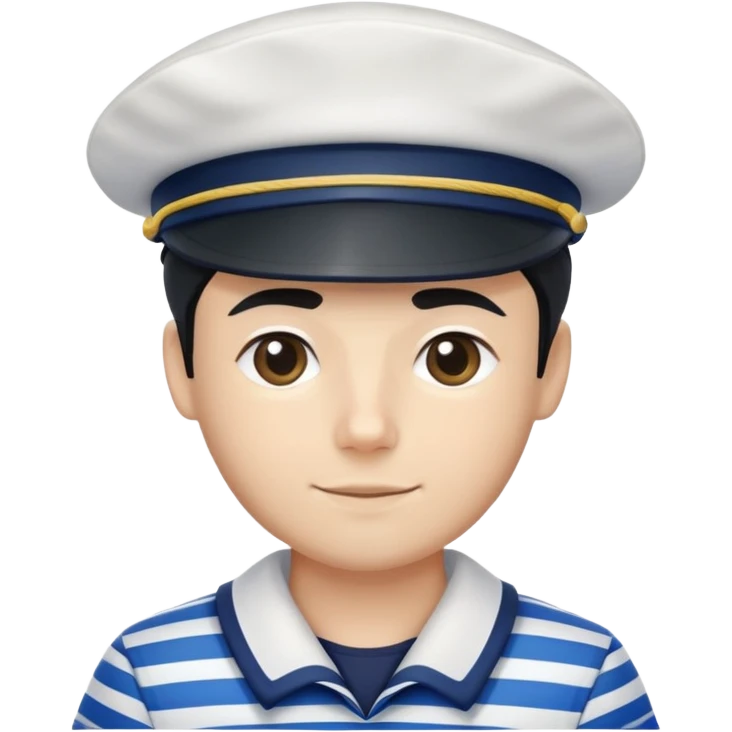 Half black half white sailor emoji