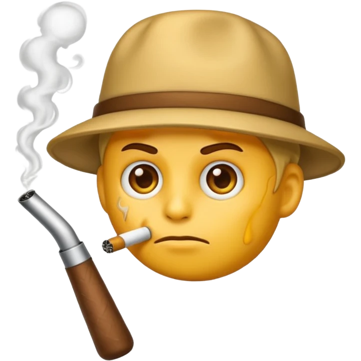 Emoji smoking crack pipe emoji