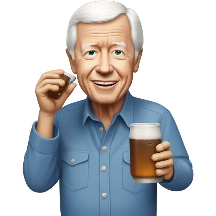 Jimmy Carter drinking a chug jug emoji