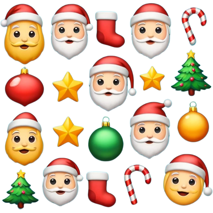 Create Christmas stickers emoji