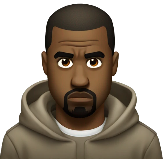 Kanye west frowning while thumb down  emoji