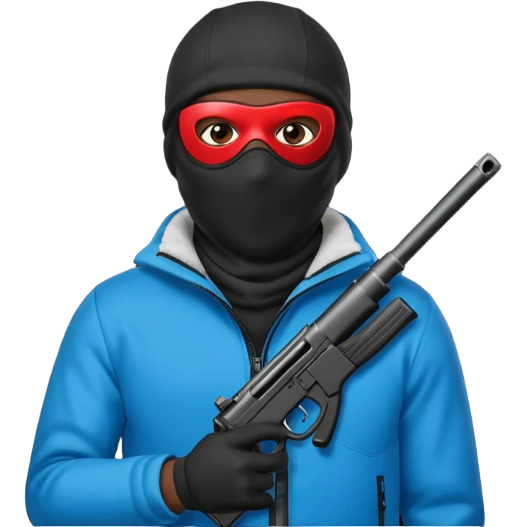 zt2n95wqsk Black thug with a ski mask and a gun emoji