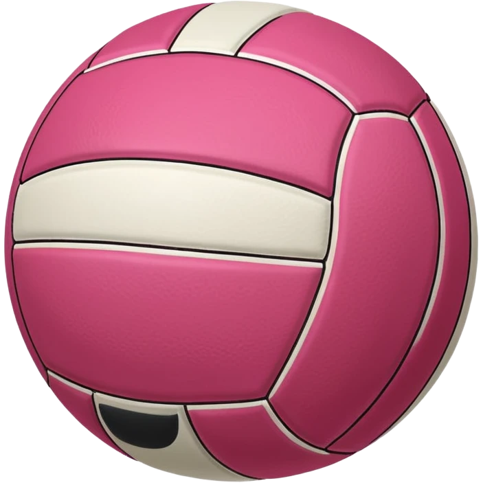 Un ballon de volley Ball rose emoji