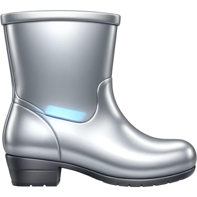 all silver toy boot emoji