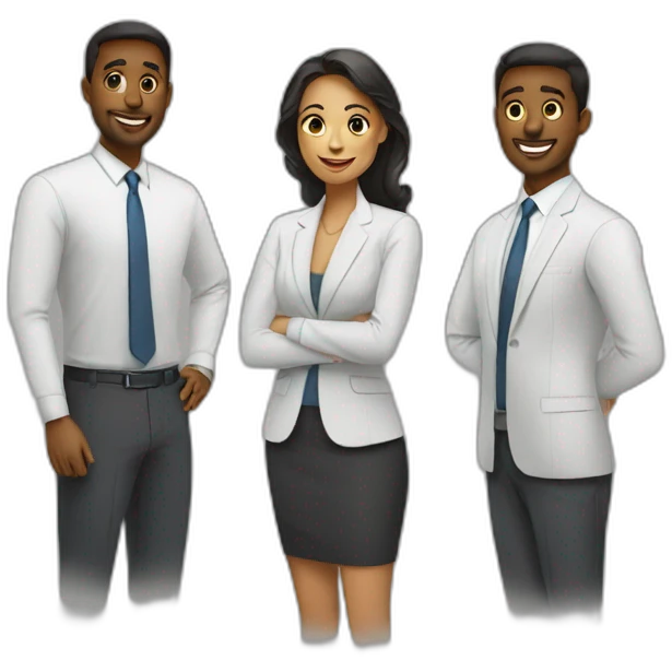 business team of 3 emoji