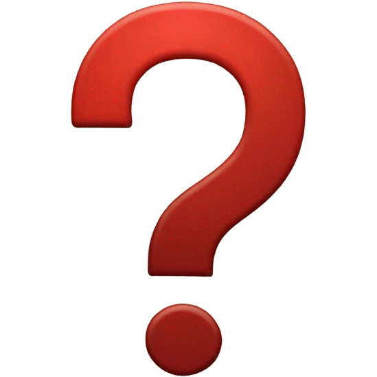 a question mark with red colour and opposite fa  emoji