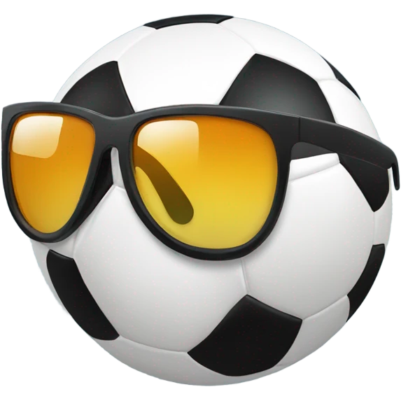 Soccer ball with sunglasses  emoji