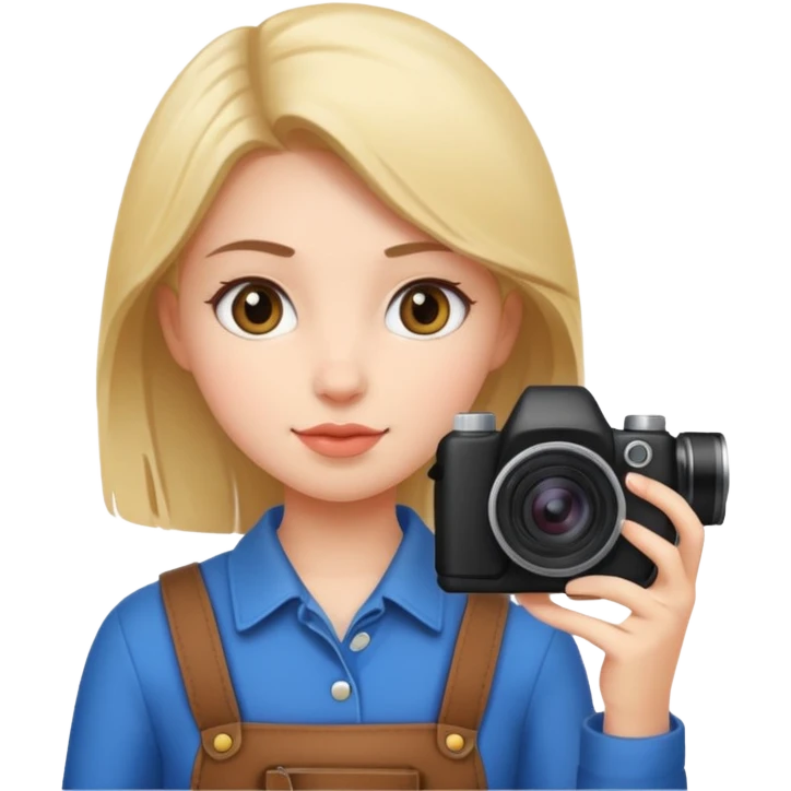 девушка фотограф emoji