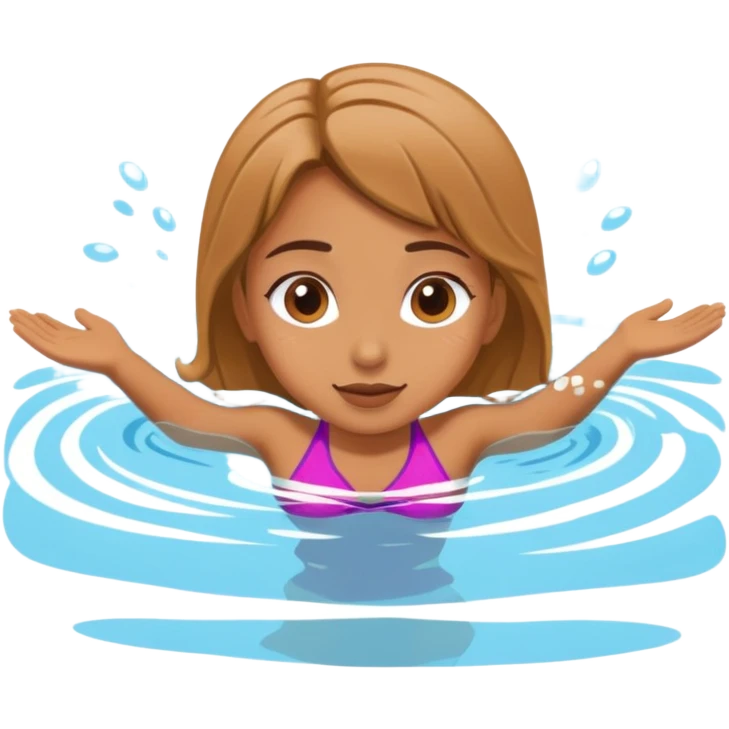 girl swim in the pool emoji
