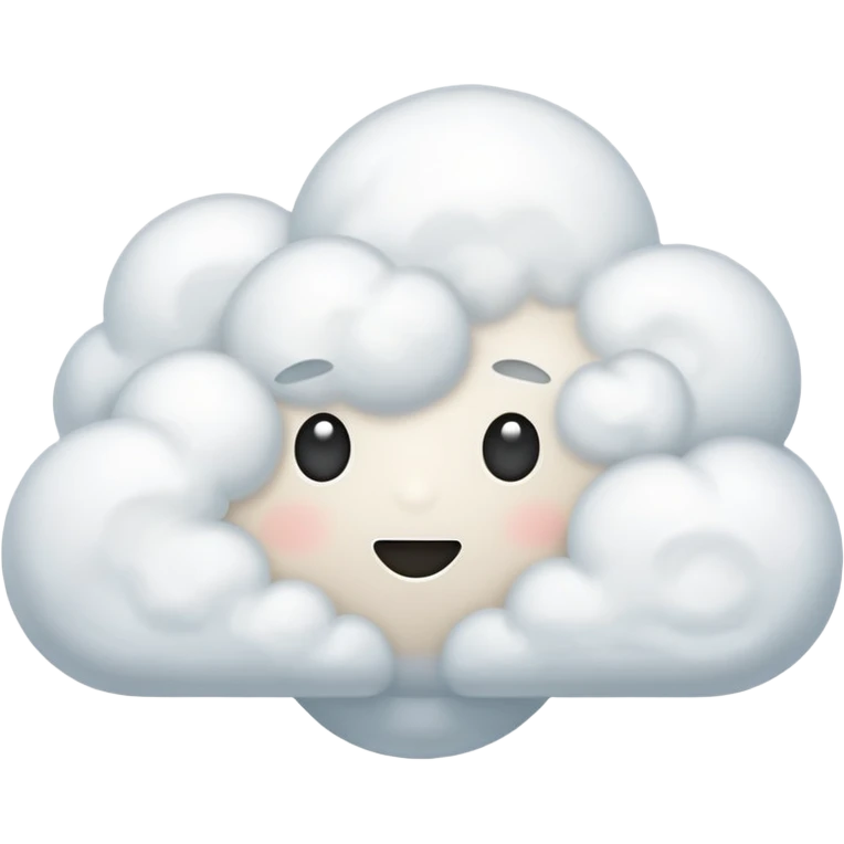 white cloud - like thinking sign emoji