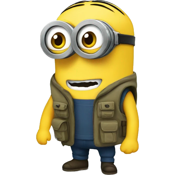 A minion in survival clothing emoji
