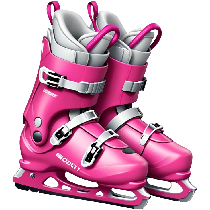 Botas de ski rosas emoji