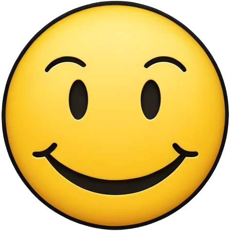 black outline smiley face simple emoji