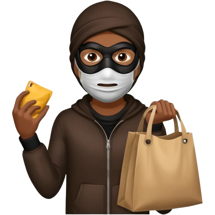 A robber with a bag emoji