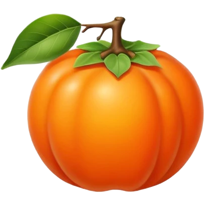 Persimmon and sunshine emoji