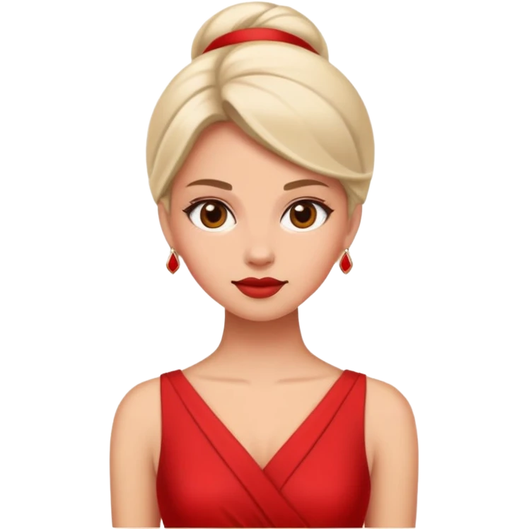a woman in a red dress emoji