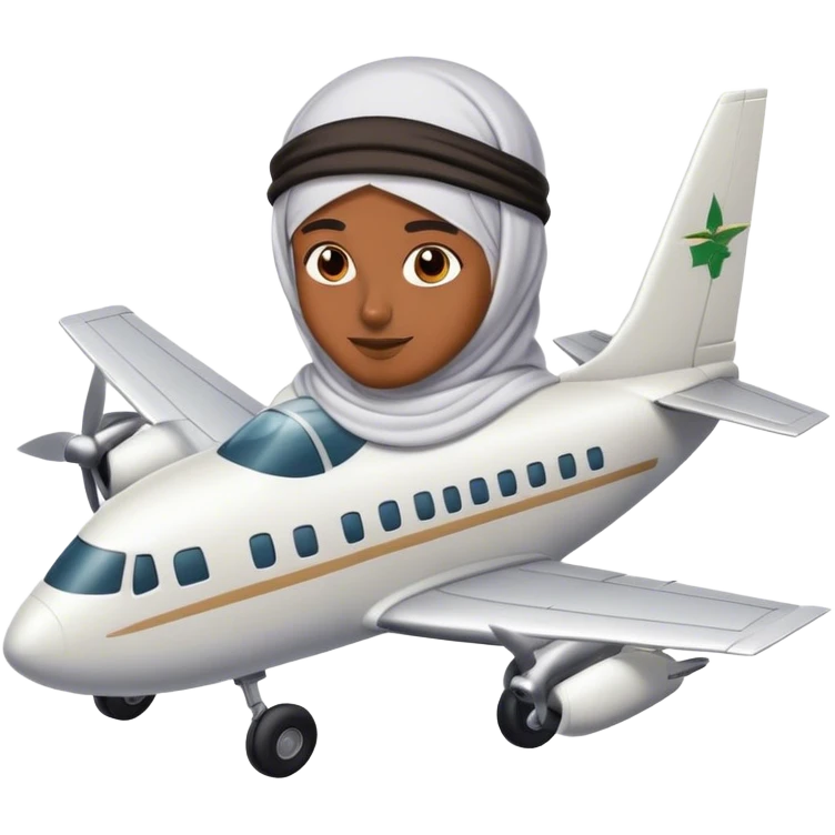 Muslim flying a plane emoji
