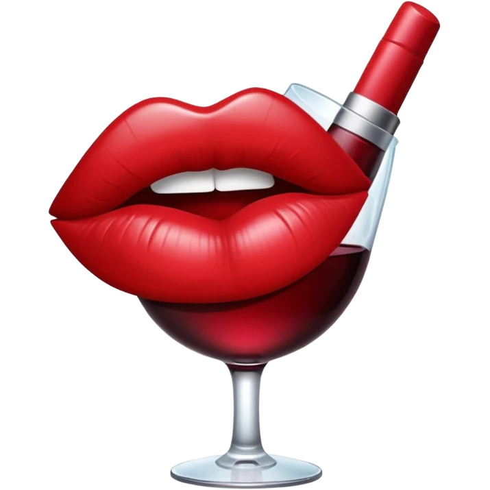 💋🍷 in red wine colour emoji
