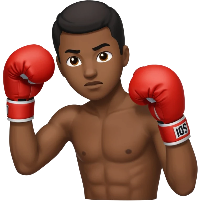боксёрская перчатка бьёт чернокожего emoji