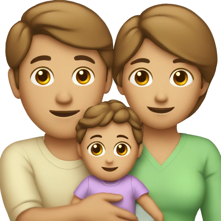 padre, madre y un hijo bebe emoji