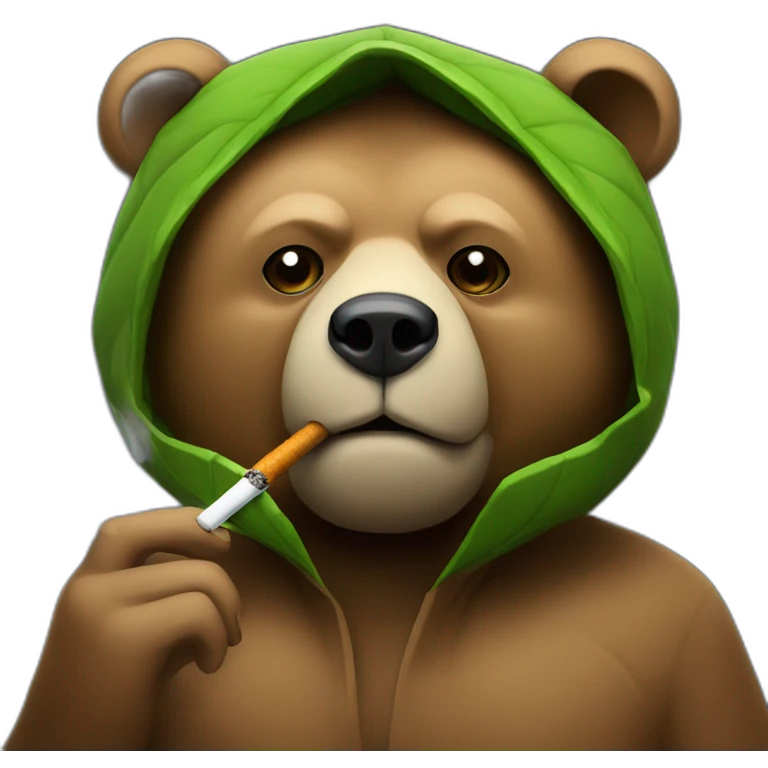 bears smoking weed blockchain emoji