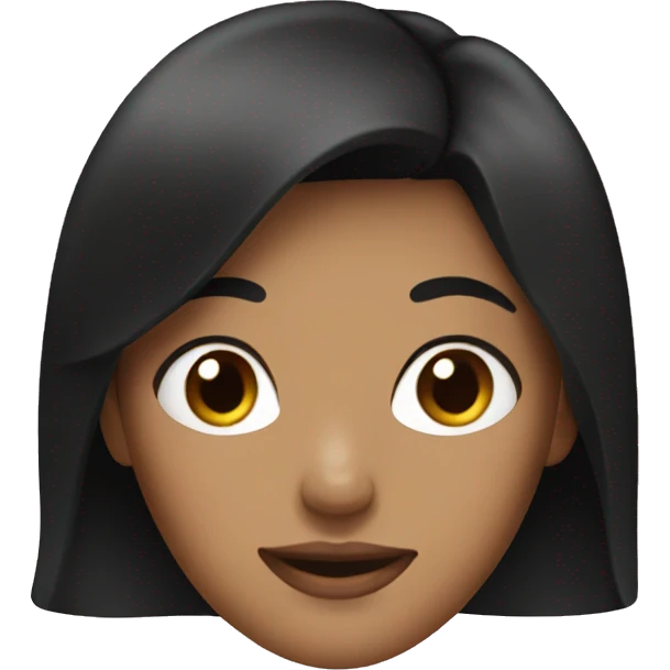 A girl with black hair emoji
