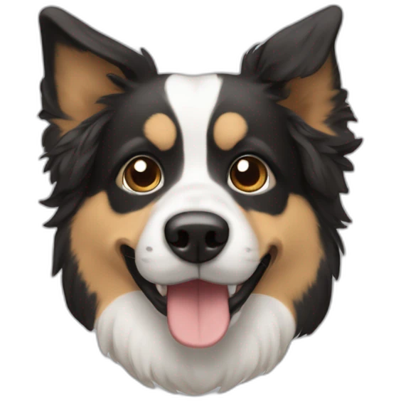 Chien qui rigole emoji