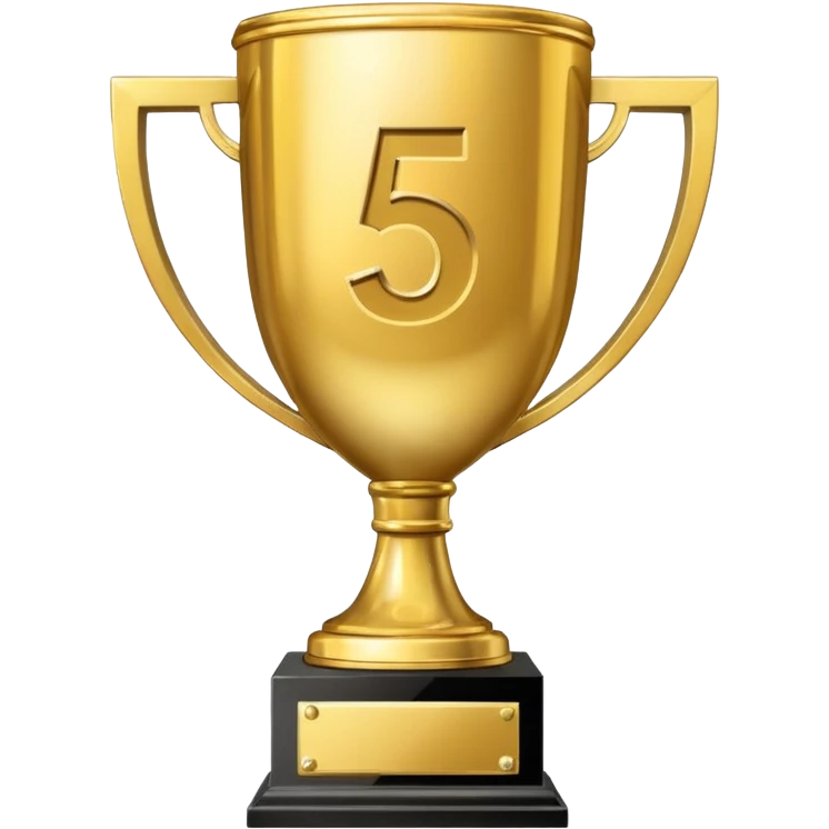 Trophy with number 5 emoji