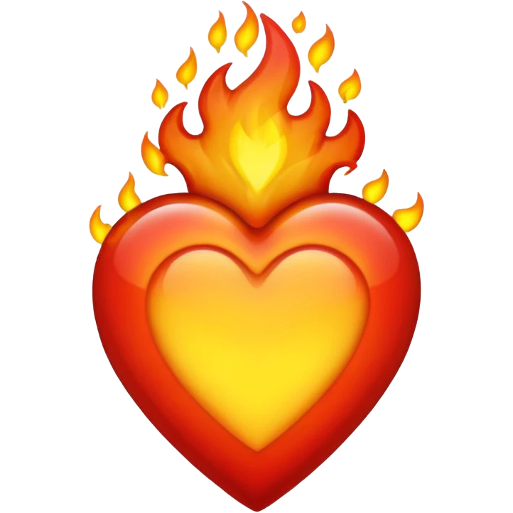 Make flaming hearts in all colours emoji