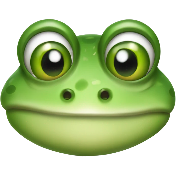 Awkward frog face emoji